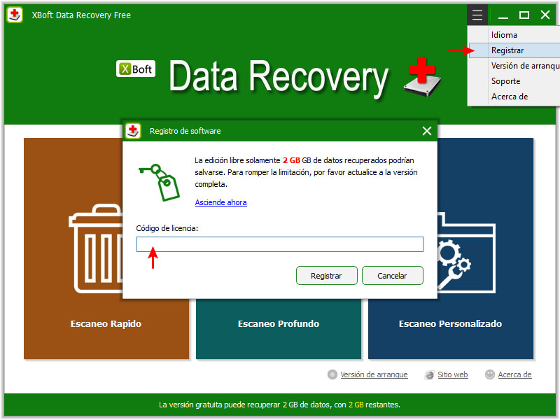 recuperación de datos xboft